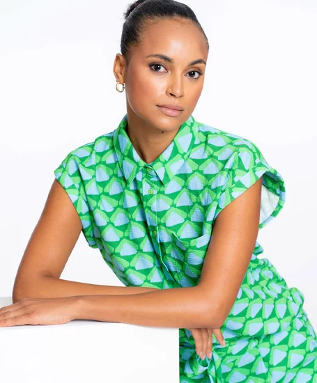 Geisha Blouse Allover Print