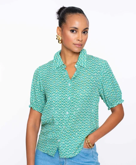 Geisha Blouse Allover Print