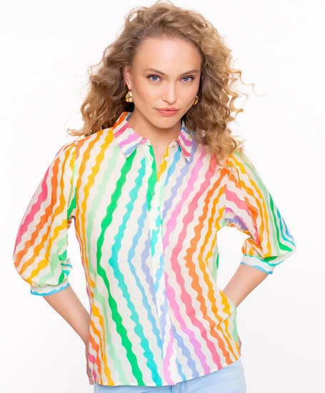Geisha Blouse Allover Print