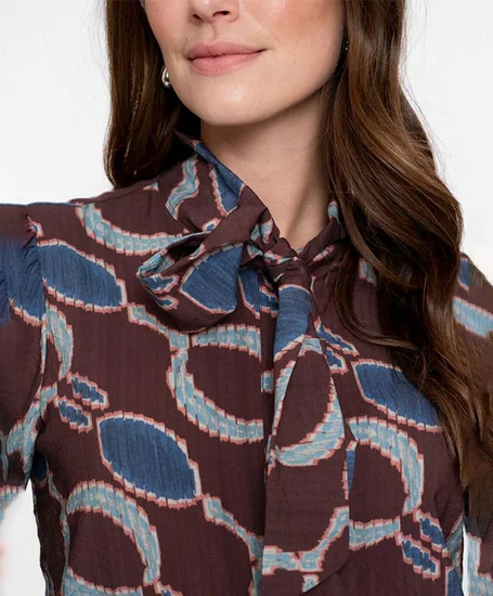 Geisha Blouse Allover Print