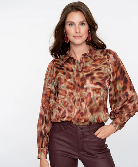 Geisha Blouse Allover Print