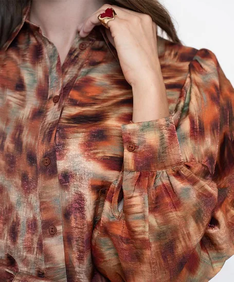 Geisha Blouse Allover Print