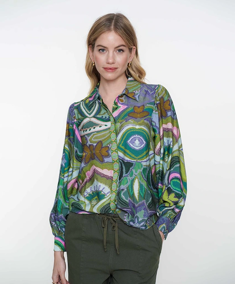 Geisha Blouse Allover Print