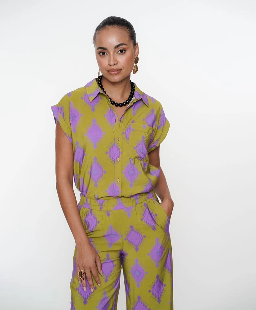 Geisha Blouse Allover Print