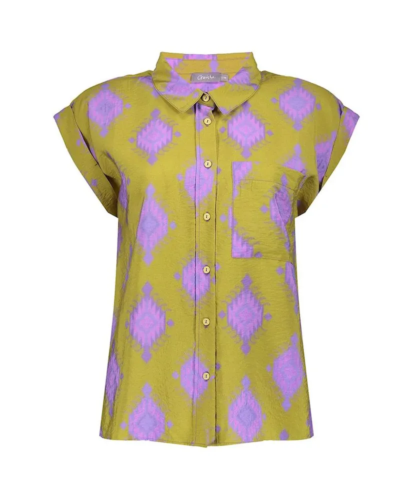 Geisha Blouse Allover Print