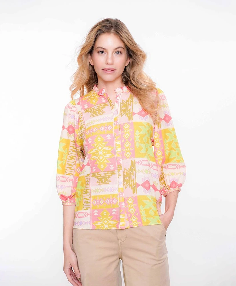 Geisha Blouse Allover Print