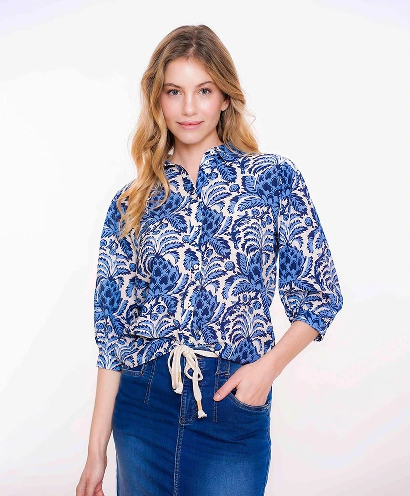 Geisha Blouse Allover Print