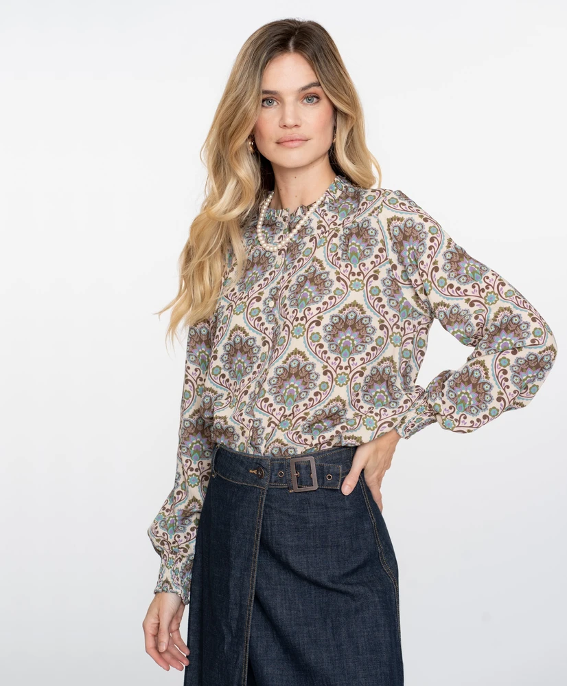 Geisha Blouse Allover Print