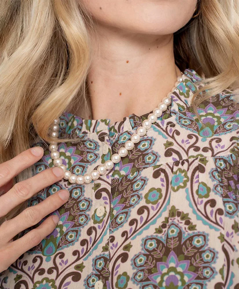 Geisha Blouse Allover Print