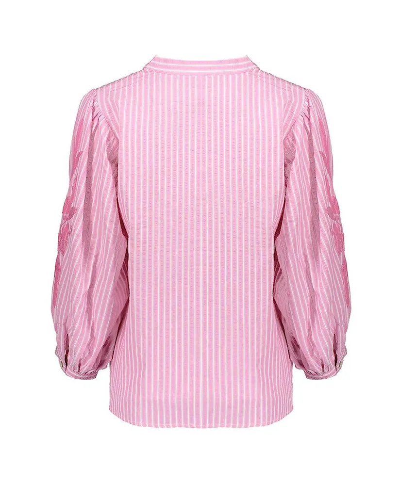 Geisha Blouse Embroidery Stripe