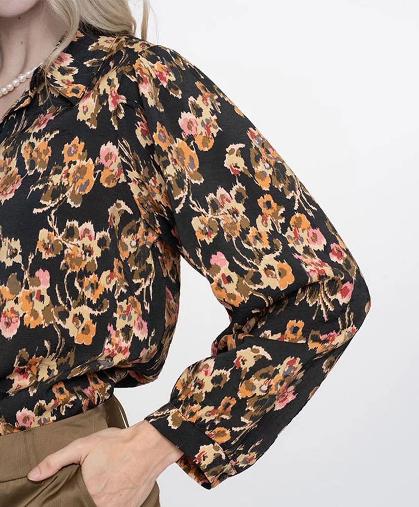 Geisha Blouse Flowers