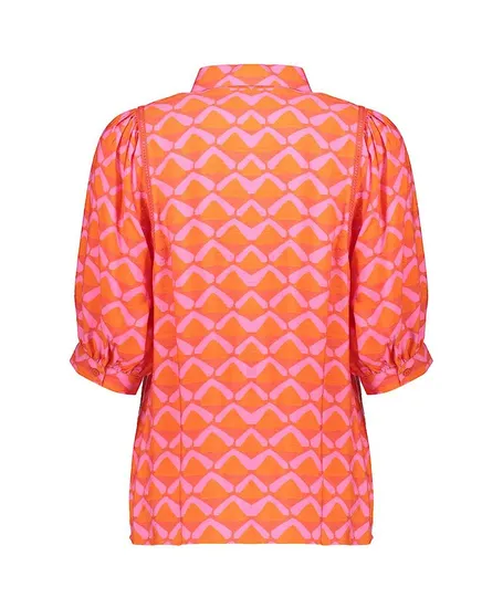 Geisha Blouse Graphic Print