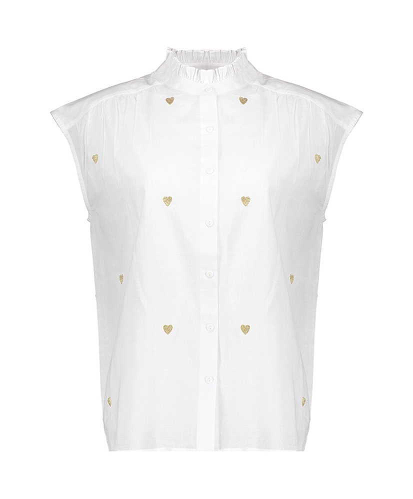 Geisha Blouse Lurex Hearts