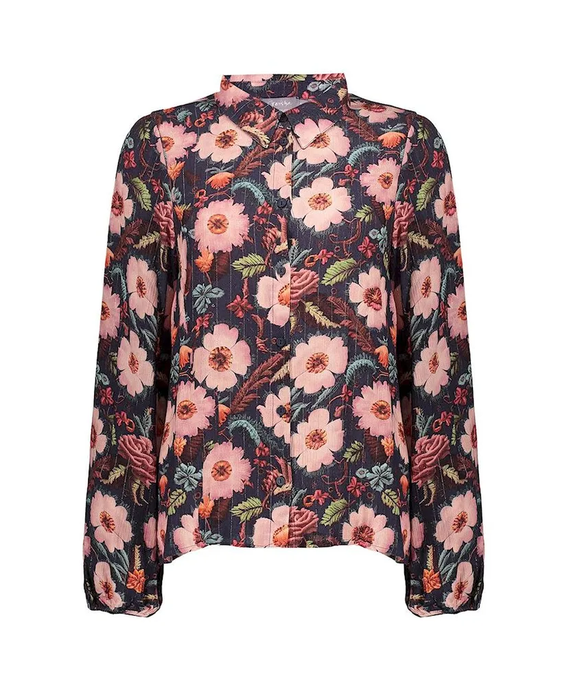 Geisha Blouse Print Flowers