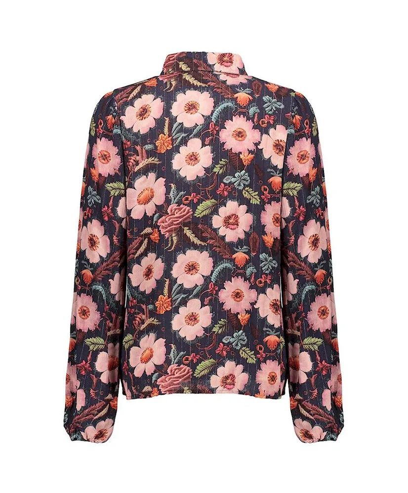 Geisha Blouse Print Flowers