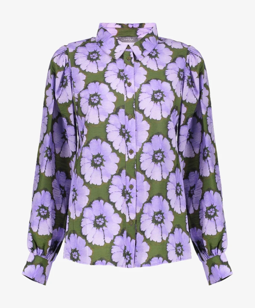 Geisha Blouse Print Flowers