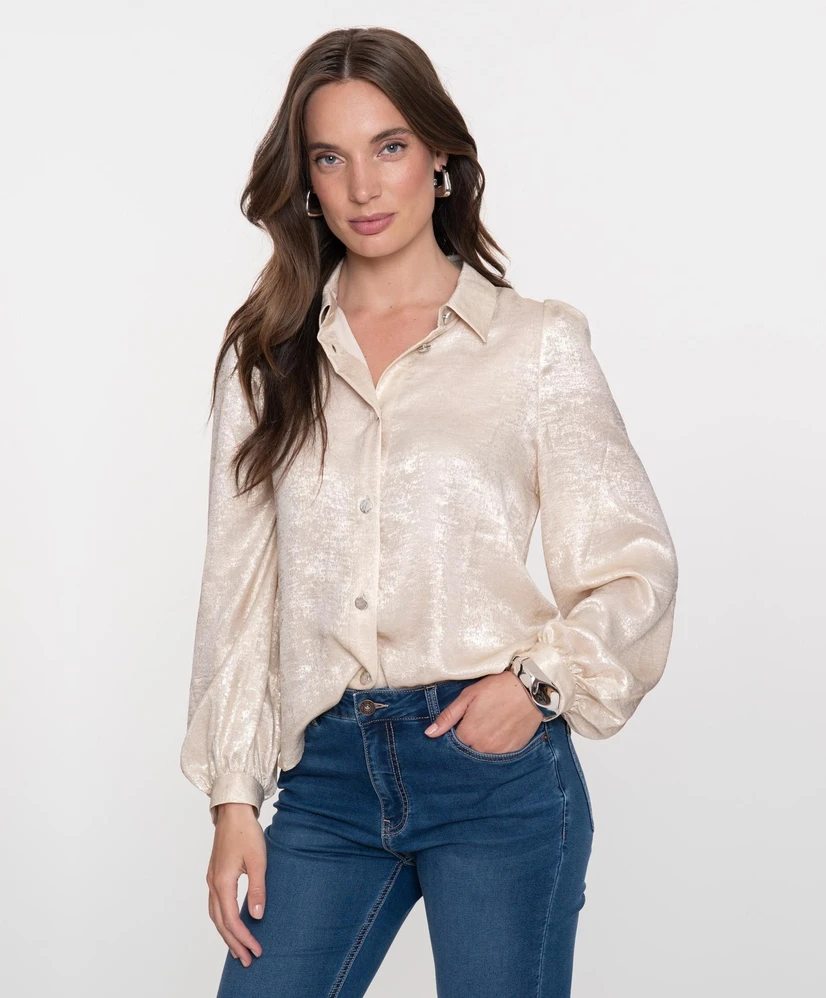 Geisha Blouse Shiny Velvet Look