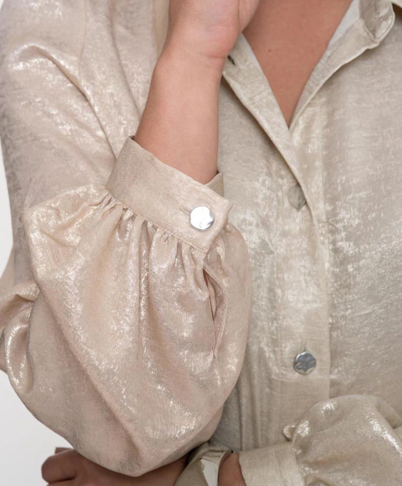 Geisha Blouse Shiny Velvet Look