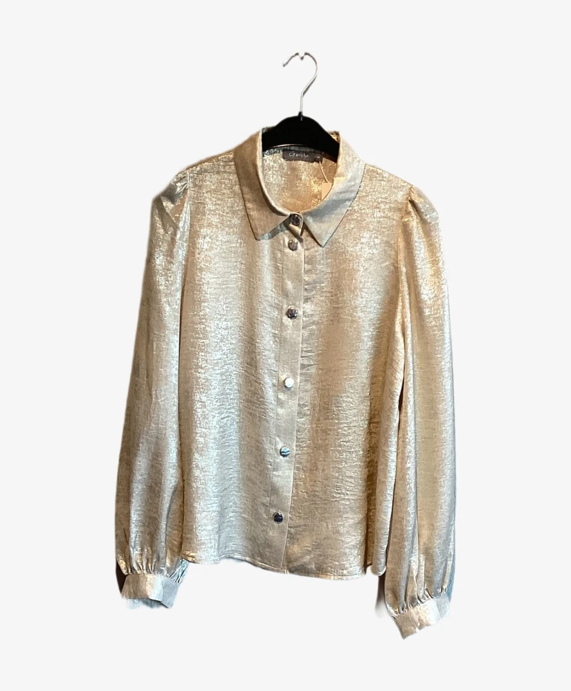 Geisha Blouse Shiny Velvet Look