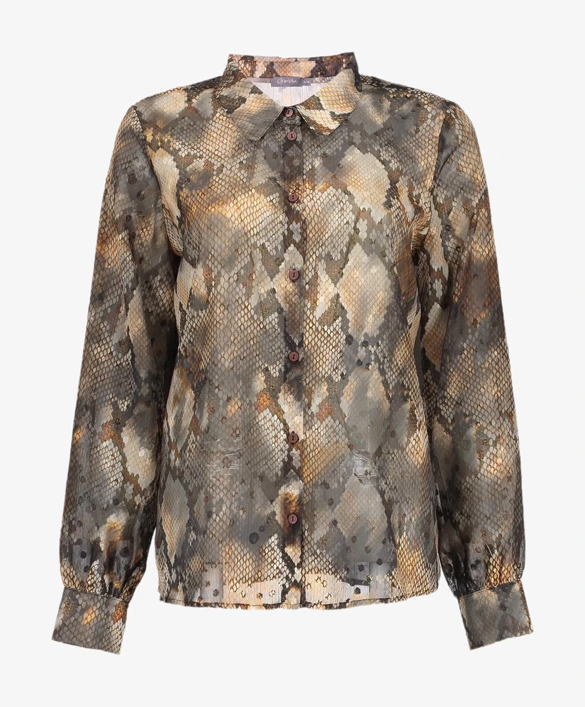 Geisha Blouse Snake Print