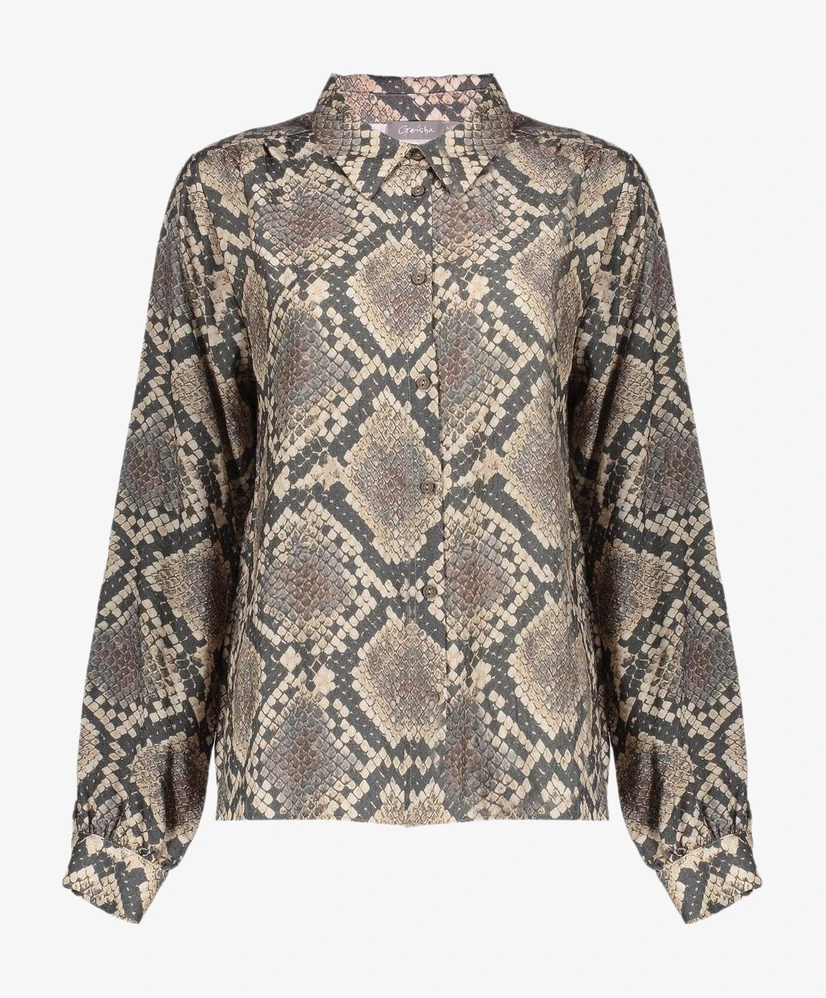 Geisha Blouse Snake Print