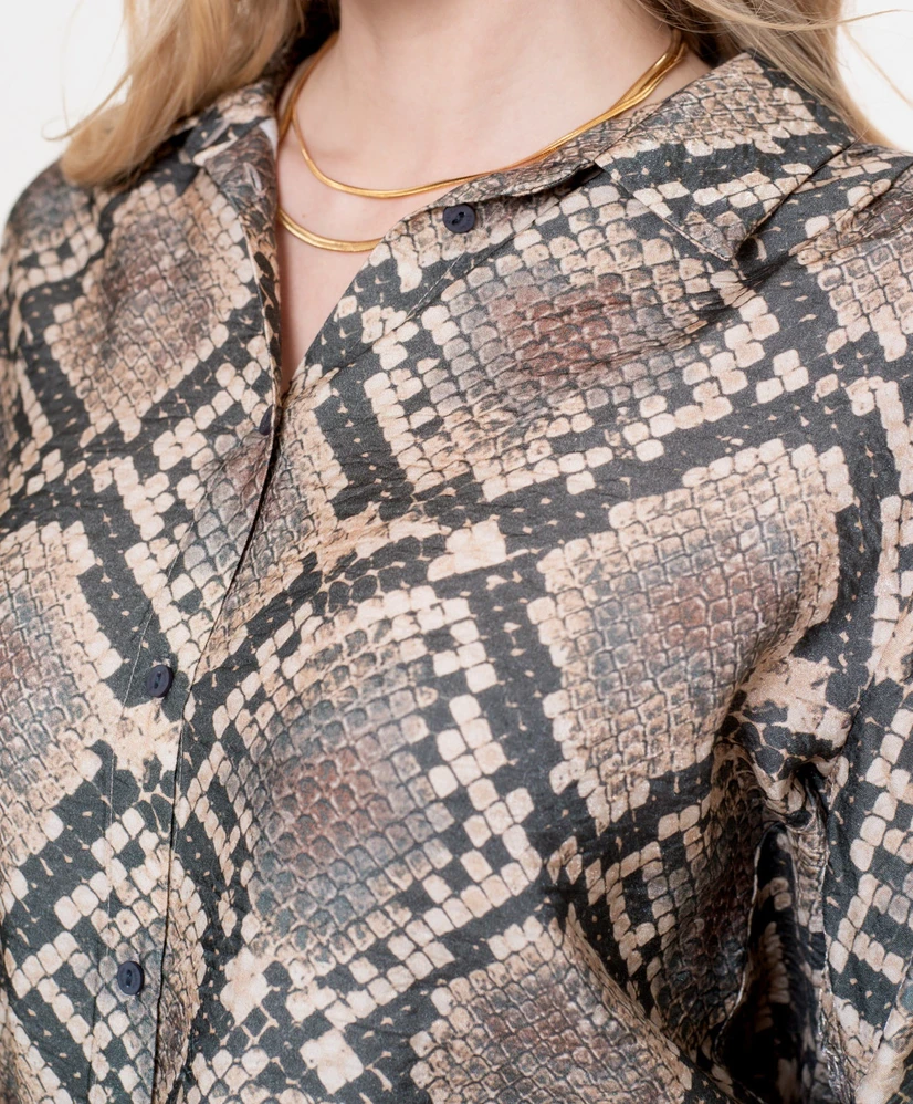 Geisha Blouse Snake Print