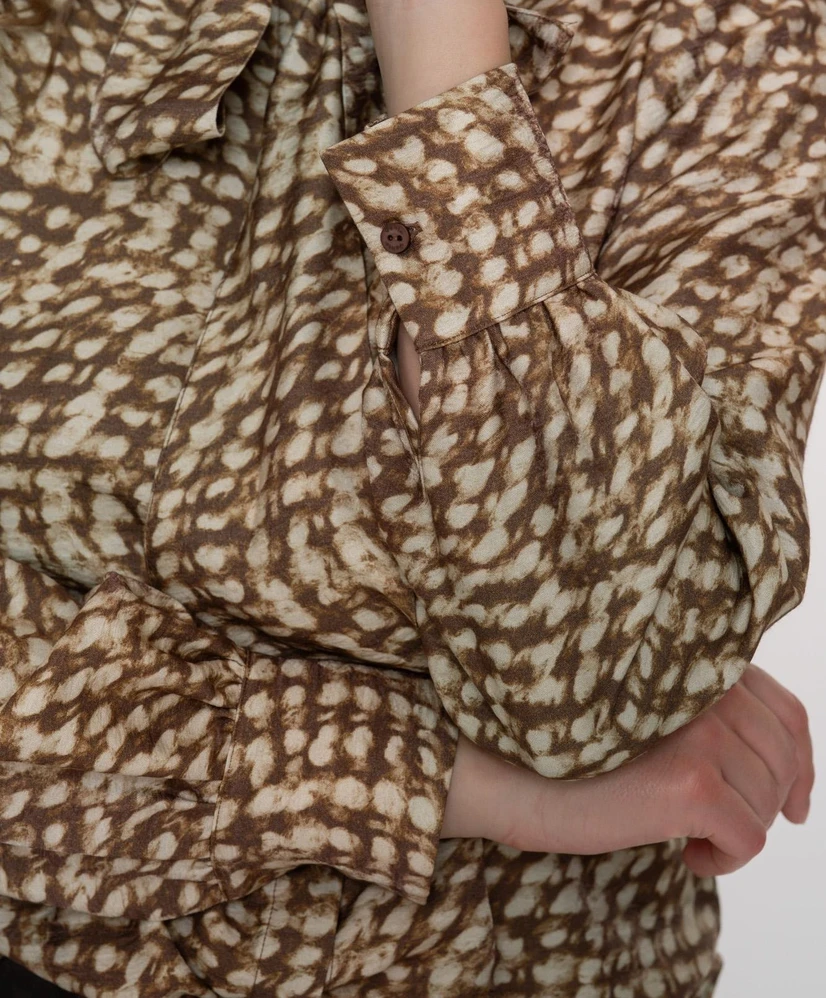 Geisha Blouse Strik Allover Print