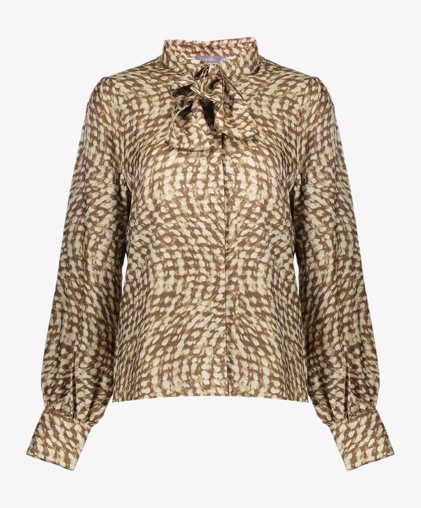 Geisha Blouse Strik Allover Print