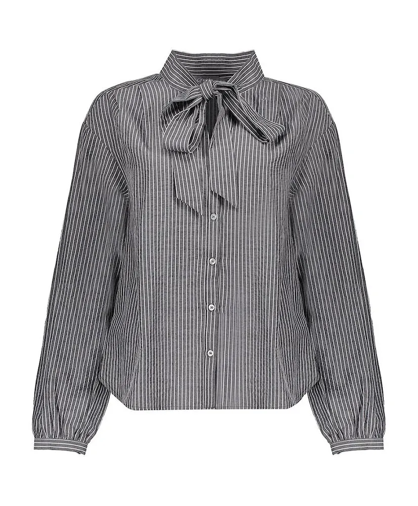 Geisha Blouse Stripes Bow