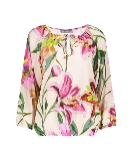 Geisha Blouse Tropische Bloemenprint