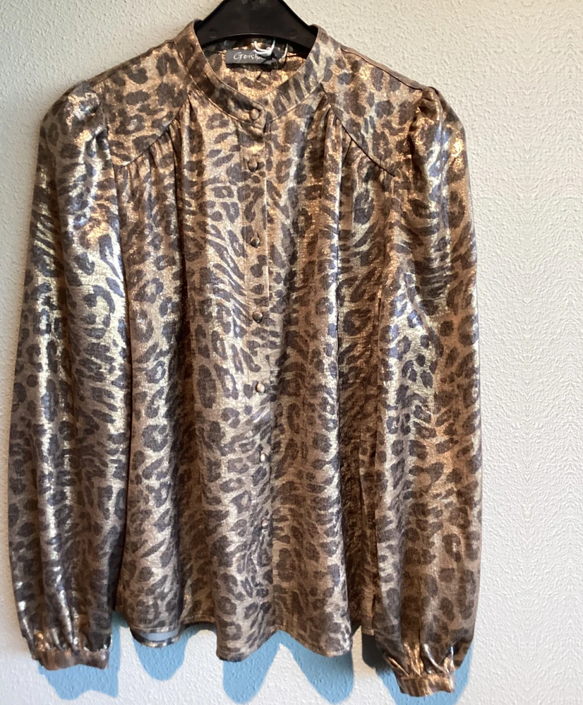 Geisha Blouse Velvet Leopard