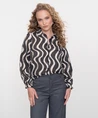 Geisha Blouse Wavy Print