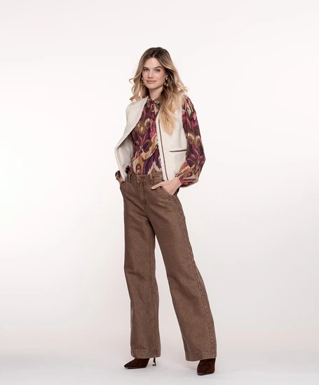 Geisha Flared Jeans Metallic Look