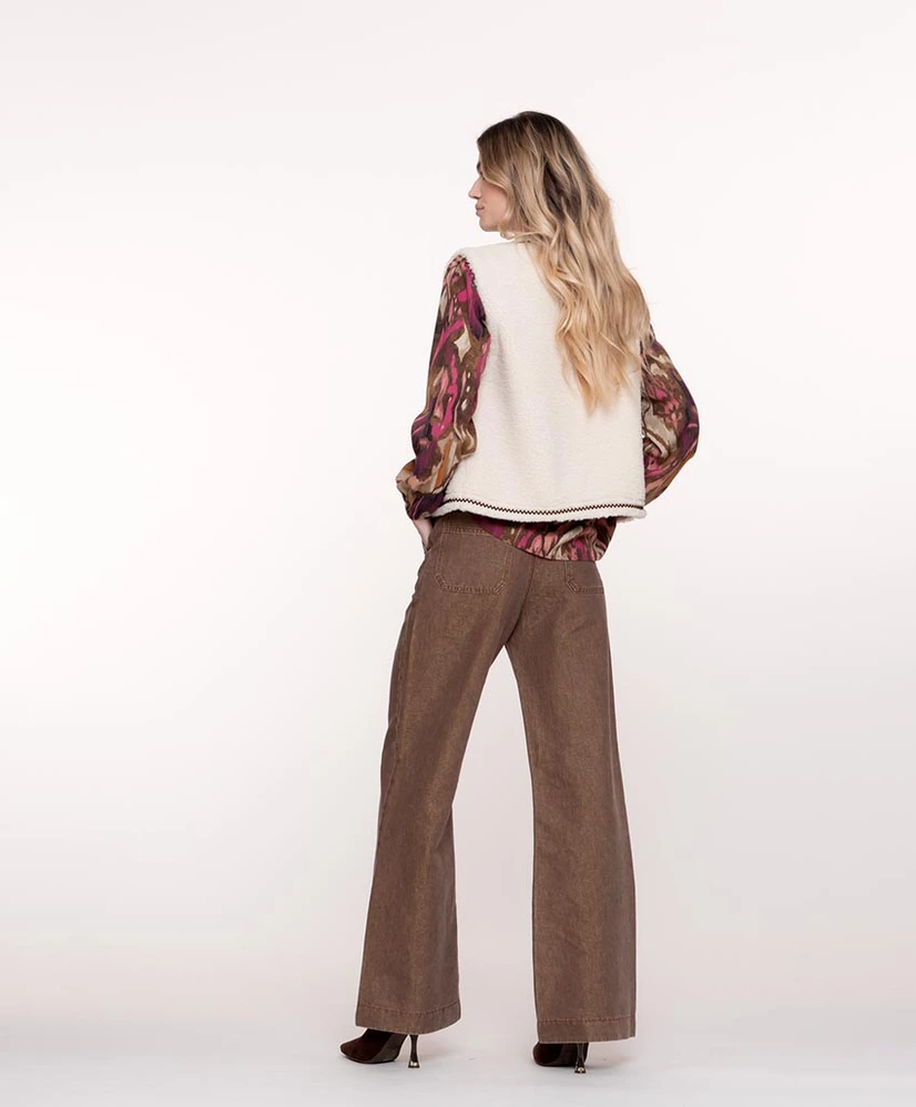 Geisha Flared Jeans Metallic Look