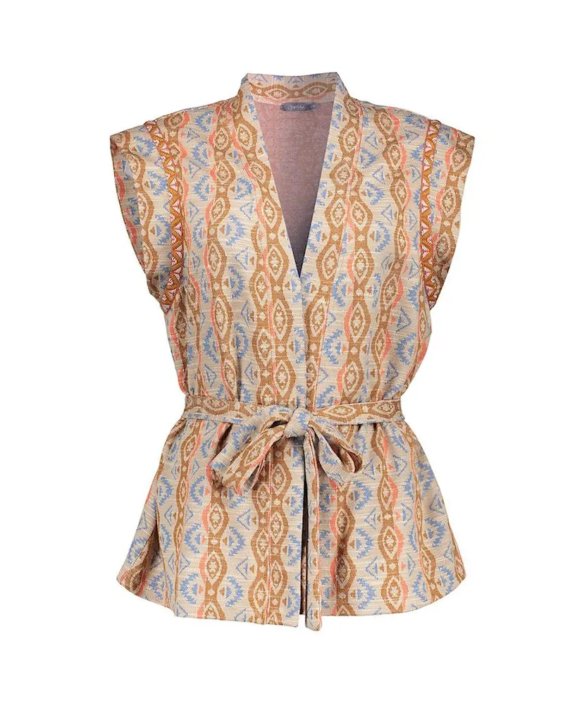 Geisha Gilet Allover Print