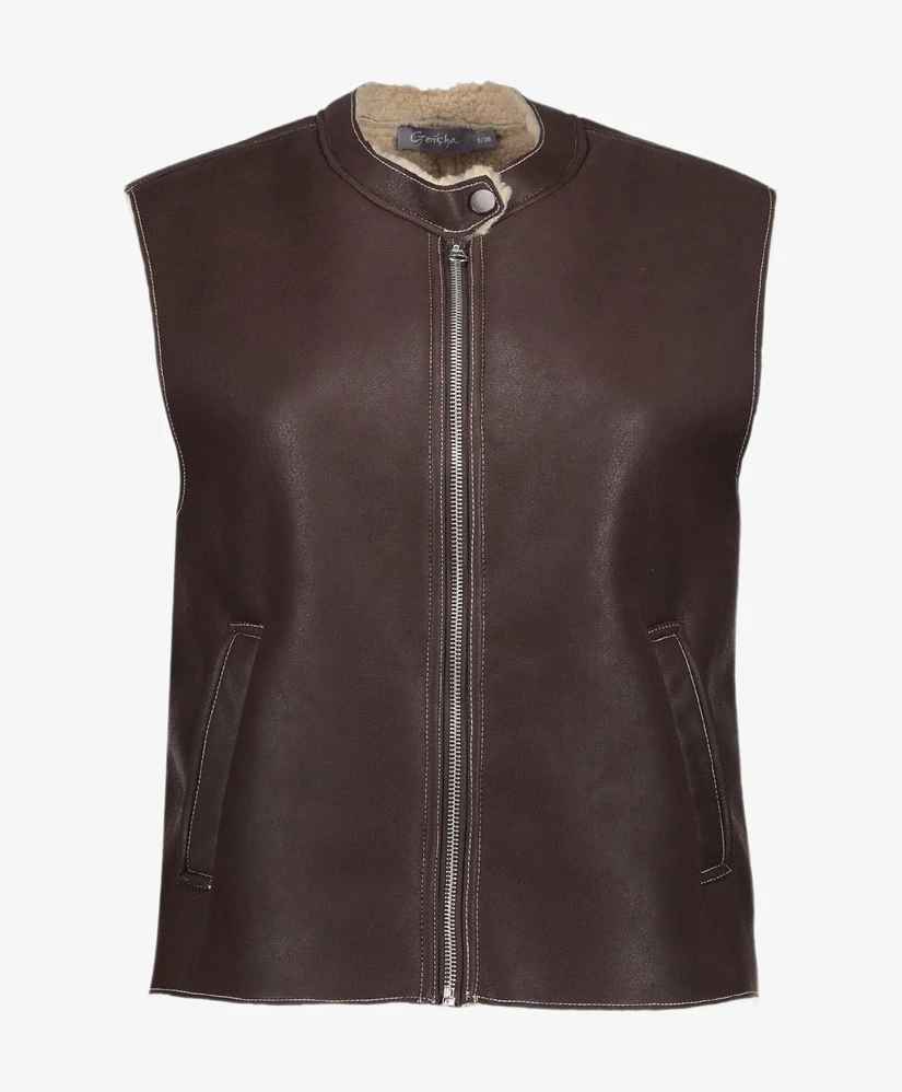 Geisha Gilet Biker Lammy