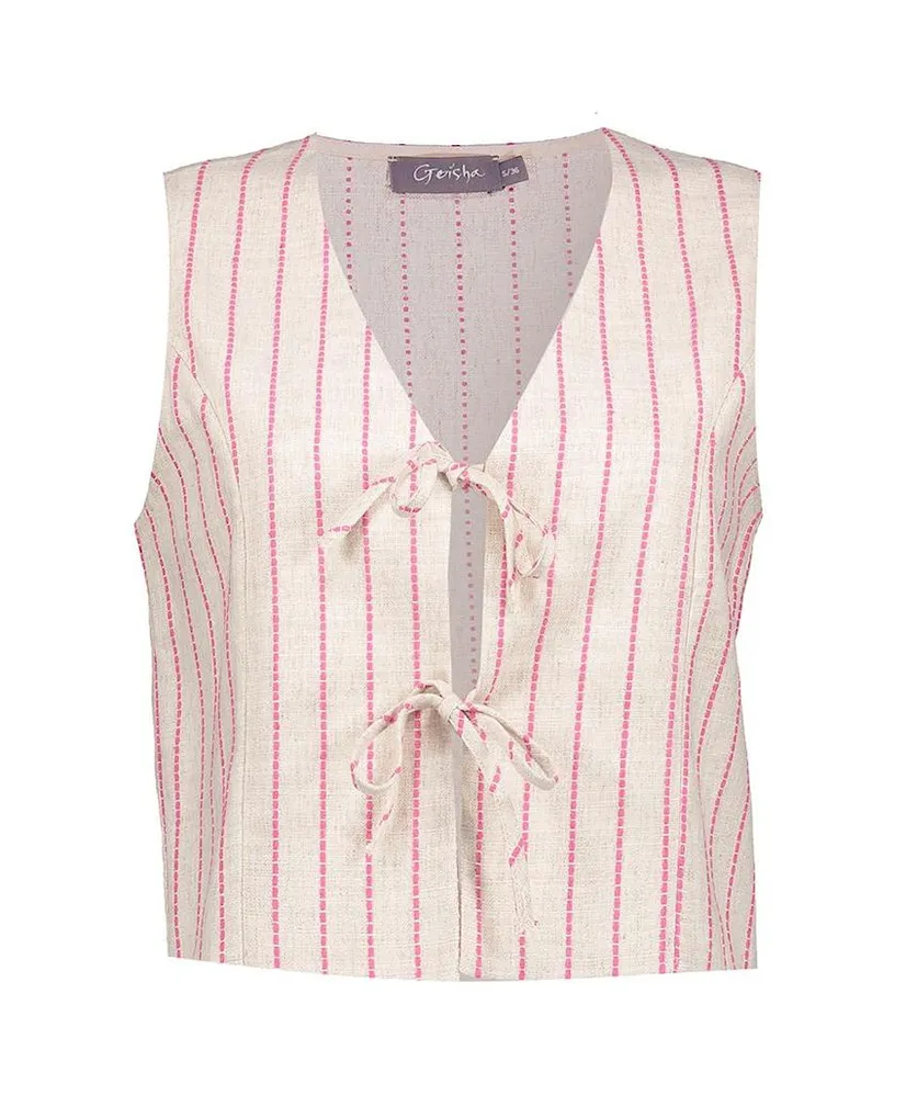 Geisha Gilet Pinstripe