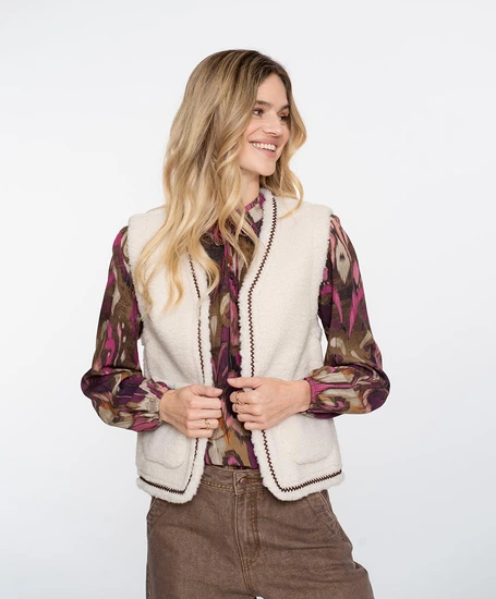 Geisha Gilet Teddy Embroidery
