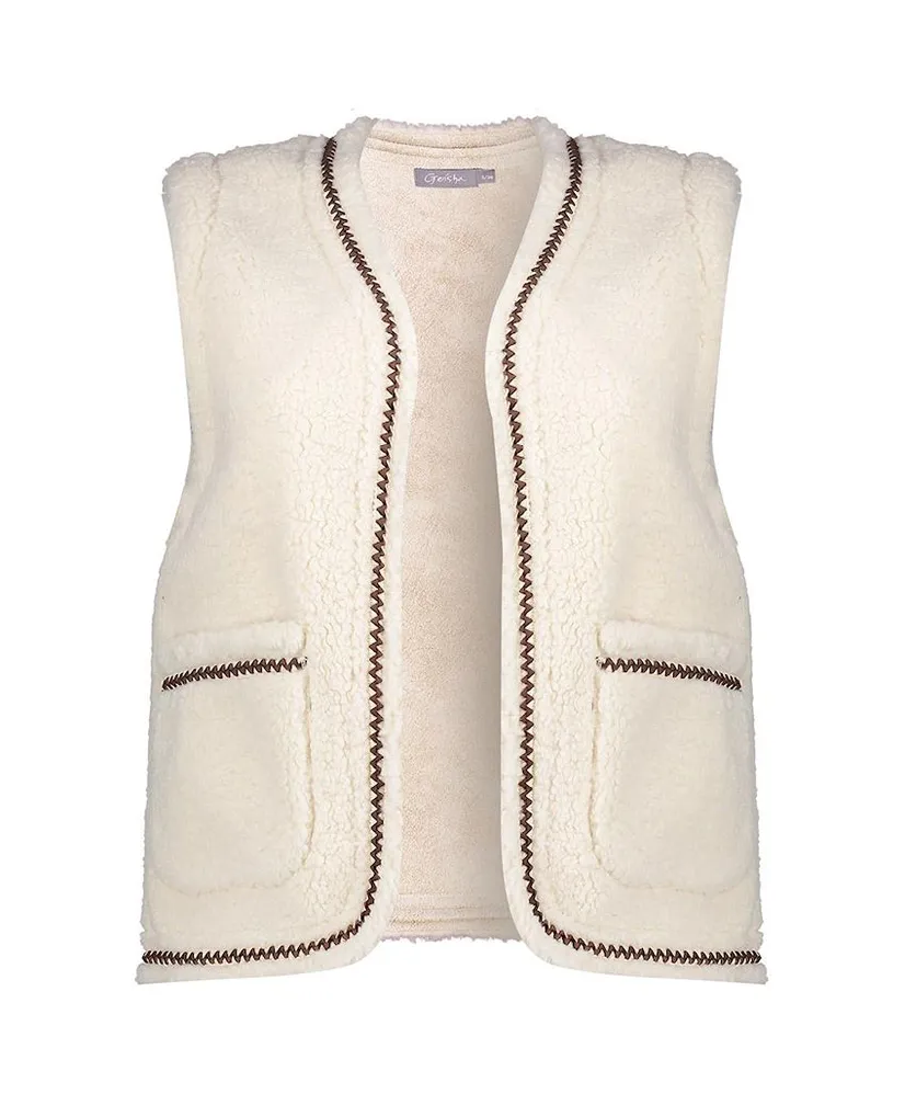 Geisha Gilet Teddy Embroidery