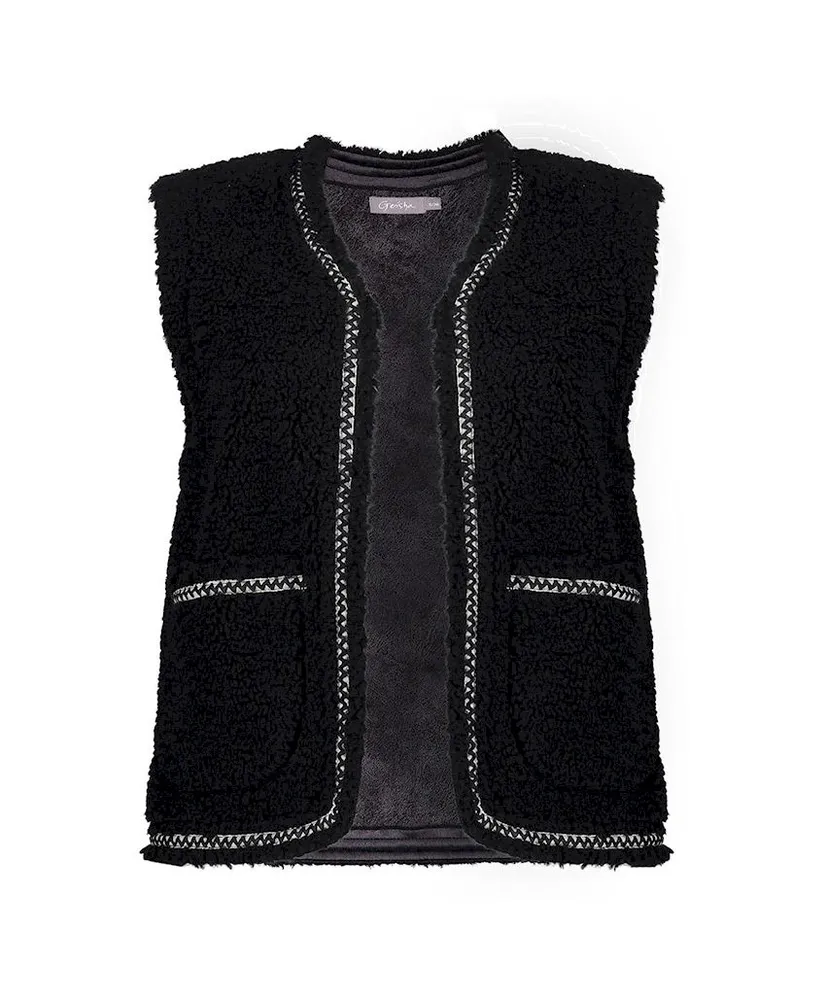Geisha Gilet Teddy Embroidery