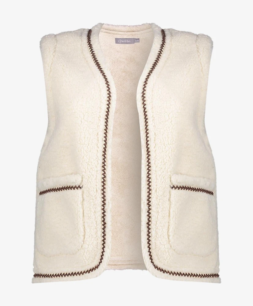 Geisha Gilet Teddy Embroidery