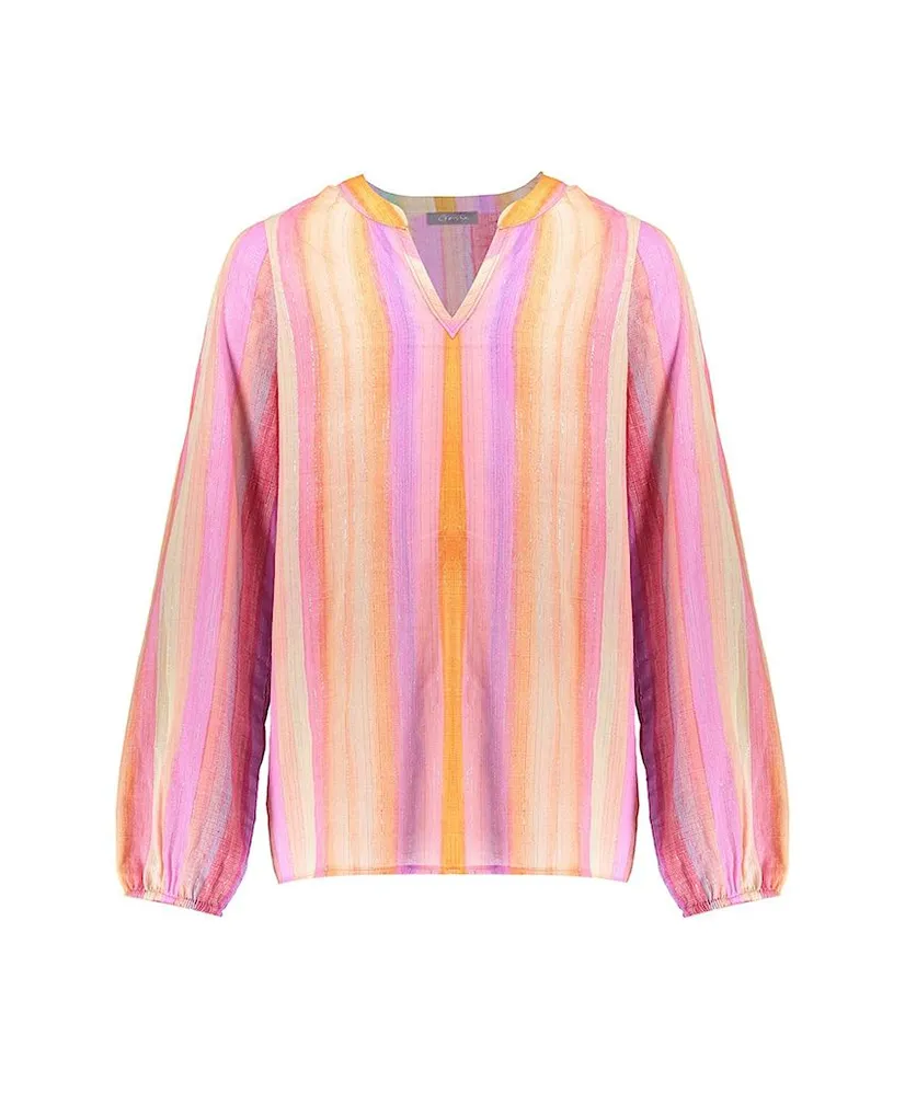 Geisha Girls Blouse Stripe Multicolour