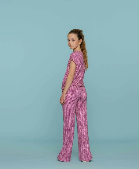Geisha Girls Broek Wide Leg Graphic Print