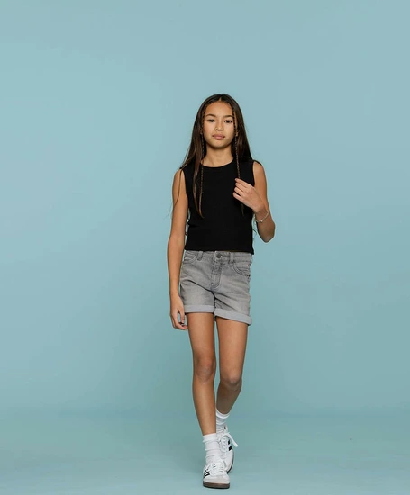 Geisha Girls Cropped Top Rib