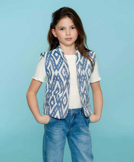 Geisha Girls Gilet Aztec Print