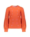Geisha Girls Sweater Embroiderd Flowers