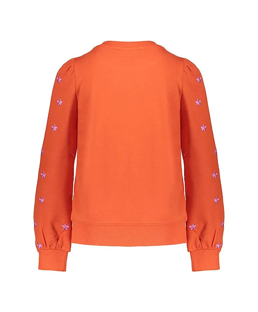 Geisha Girls Sweater Embroiderd Flowers