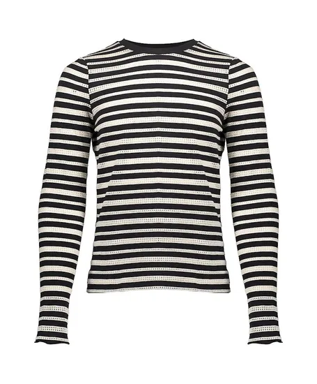 Geisha Girls Top Striped Ajour