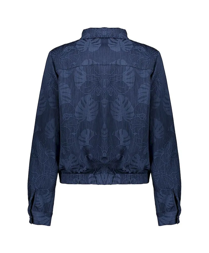 Geisha Jacket Denim Flowers