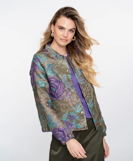 Geisha Jacket Flowers Lurex